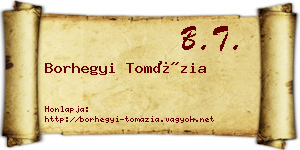 Borhegyi Tomázia névjegykártya